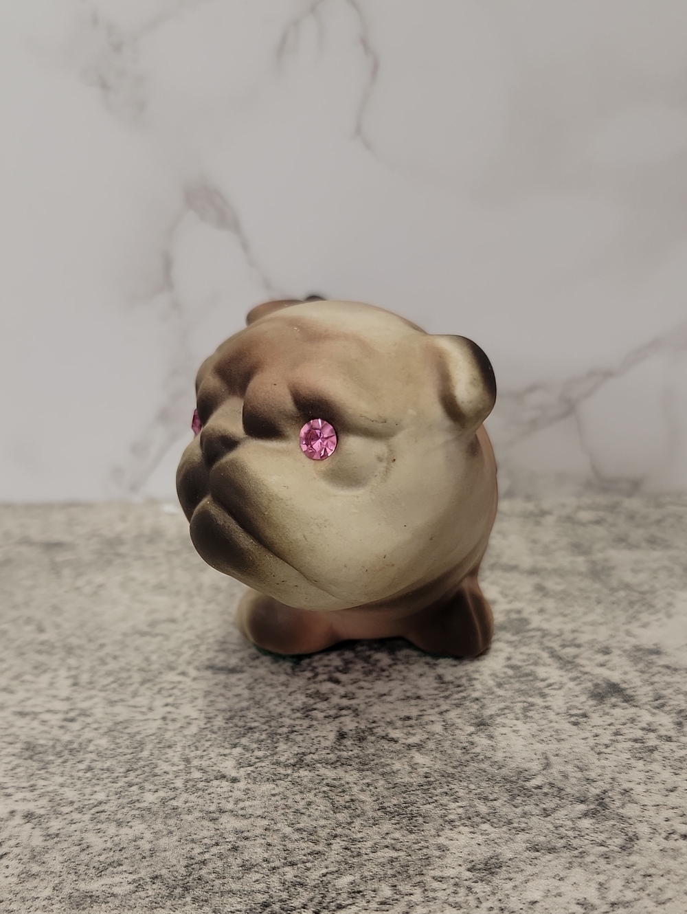 Rare Vintage Roselane Pottery sparkly eyes Bulldog - Picture 2 of 10